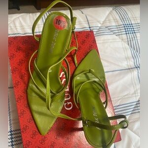 Brand new Green High heel sandals size 10.